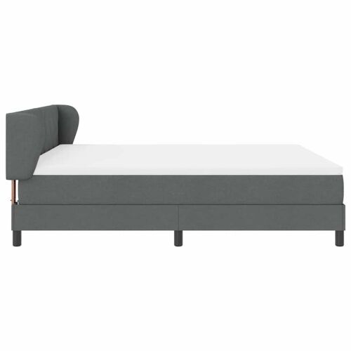 Box spring krevet Tamno siva 180 x 200 cm tkanina - Tamno siva 180 x 200 cm Dizajn s rombovima Cijena