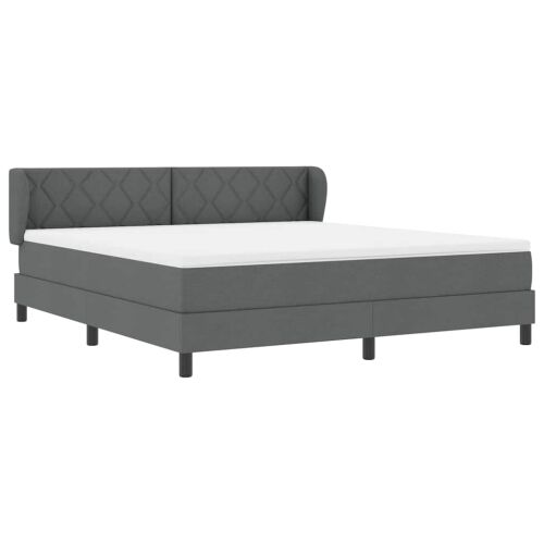 Box spring krevet Tamno siva 180 x 200 cm tkanina - Tamno siva 180 x 200 cm Dizajn s rombovima Cijena
