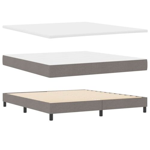Box spring krevet Sivo-smeđa 180 x 200 cm tkanina - Sivo-smeđa 180 x 200 cm Dizajn s rombovima Cijena