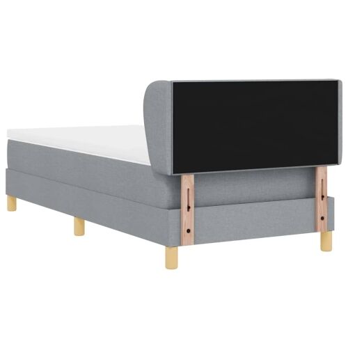 Box spring krevet Svjetlosiva 80 x 200 cm tkanina - Svjetlosiva 80 x 200 cm Prošiveno gumbima Cijena