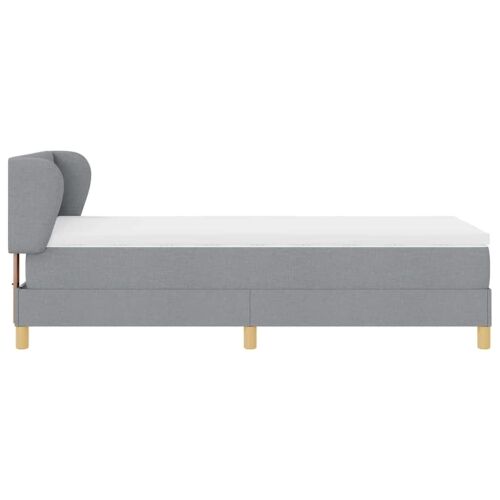 Box spring krevet Svjetlosiva 80 x 200 cm tkanina - Svjetlosiva 80 x 200 cm Prošiveno gumbima Cijena
