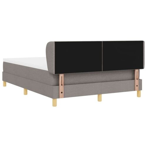 Box spring krevet Sivo-smeđa 140 x 200 cm tkanina - Sivo-smeđa 140 x 200 cm Dizajn s rombovima Cijena