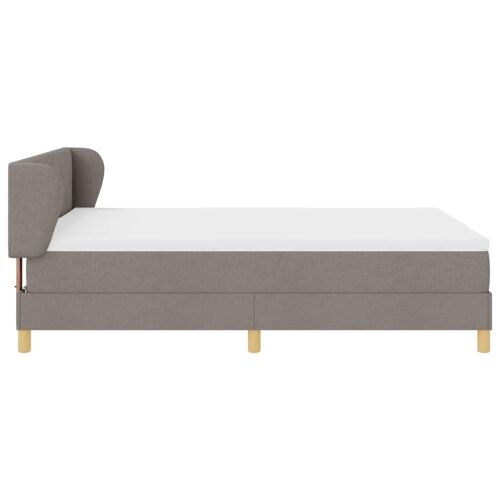 Box spring krevet Sivo-smeđa 140 x 200 cm tkanina - Sivo-smeđa 140 x 200 cm Dizajn s rombovima Cijena
