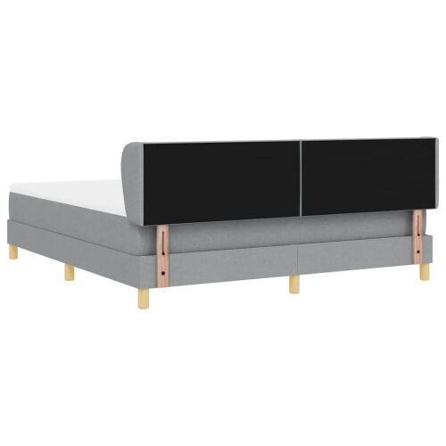 Box spring krevet Svjetlosiva 180 x 200 cm tkanina - Svjetlosiva 180 x 200 cm Dizajn s rombovima Cijena