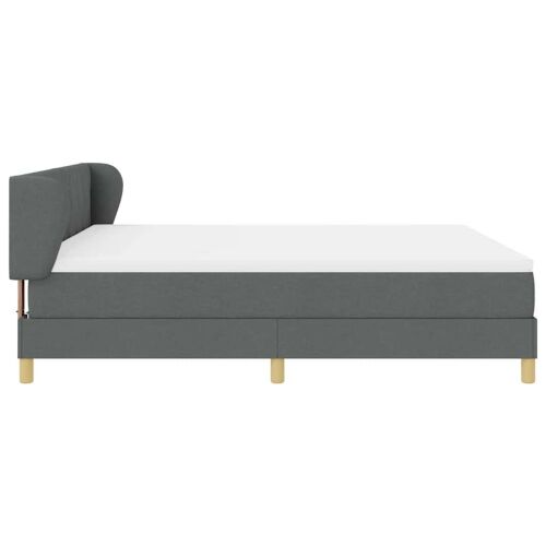 Box spring krevet Tamno siva 180 x 200 cm tkanina - Tamno siva 180 x 200 cm Dizajn s rombovima Cijena