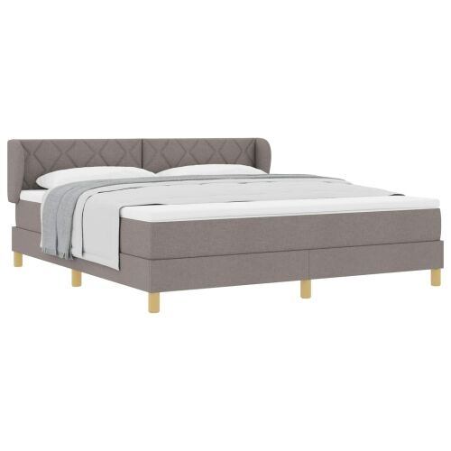 Box spring krevet Sivo-smeđa 180 x 200 cm tkanina - Sivo-smeđa 180 x 200 cm Dizajn s rombovima Cijena
