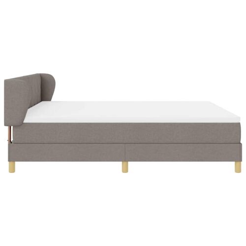 Box spring krevet Sivo-smeđa 180 x 200 cm tkanina - Sivo-smeđa 180 x 200 cm Dizajn s rombovima Cijena