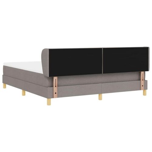 Box spring krevet Sivo-smeđa 180 x 200 cm tkanina - Sivo-smeđa 180 x 200 cm Dizajn s rombovima Cijena