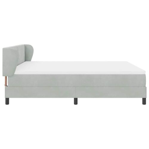 Box spring krevet Svjetlosiva 180 x 200 cm Baršun - Svjetlosiva 180 x 200 cm Kristal s dugmadima Cijena