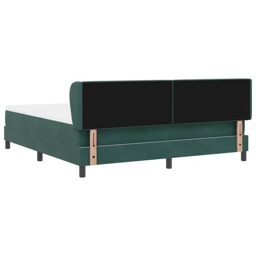 Box spring krevet Tamnozelena 180 x 200 cm Baršun - Tamnozelena 180 x 200 cm Kristal s dugmadima Cijena