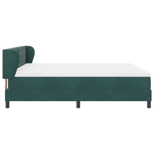 Box spring krevet Tamnozelena 180 x 200 cm Baršun - Tamnozelena 180 x 200 cm Kristal s dugmadima Cijena