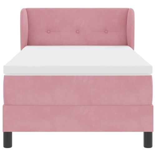 Box spring krevet Ružičasta 80 x 200 cm Baršun - Ružičasta 80 x 200 cm Prošiveno gumbima Cijena