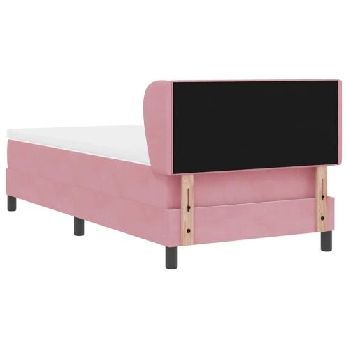 Box spring krevet Ružičasta 80 x 200 cm Baršun - Ružičasta 80 x 200 cm Prošiveno gumbima Cijena