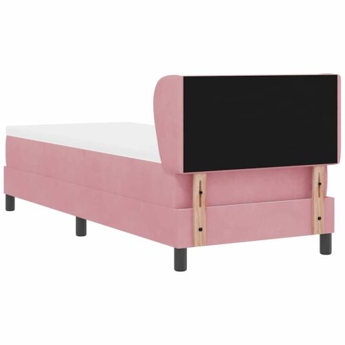 Box spring krevet Ružičasta 80 x 200 cm Baršun - Ružičasta 80 x 200 cm Dizajn s rombovima Cijena
