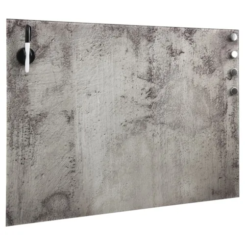 Zidna magnetna ploča od stakla 80 x 60 cm - Beton 80 x 60 cm Cijena