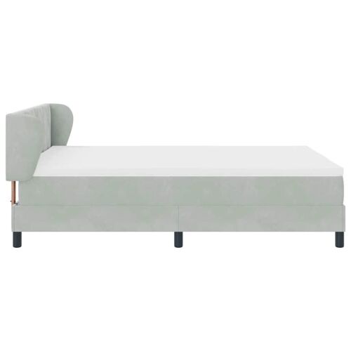 Box spring krevet Svjetlosiva 160 x 200 cm Baršun - Svjetlosiva 160 x 200 cm Dizajn s rombovima Cijena