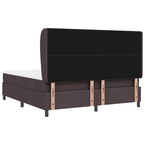 Box spring krevet Tamno smeđa 180 x 200 cm tkanina - Tamno smeđa 180 x 200 cm Prošiveno gumbima Cijena