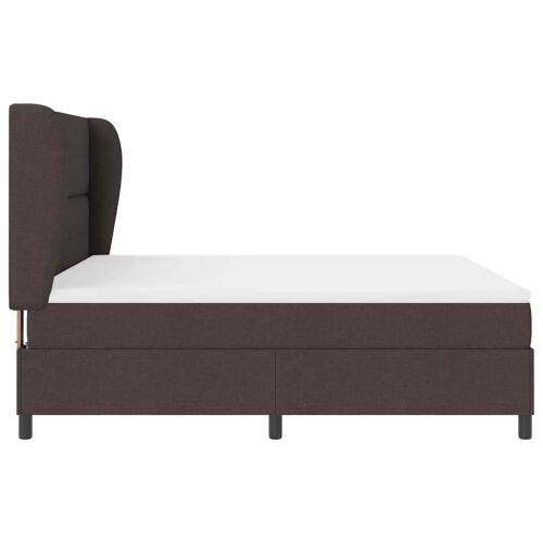 Box spring krevet Tamno smeđa 180 x 200 cm tkanina - Tamno smeđa 180 x 200 cm Prošiveno gumbima Cijena