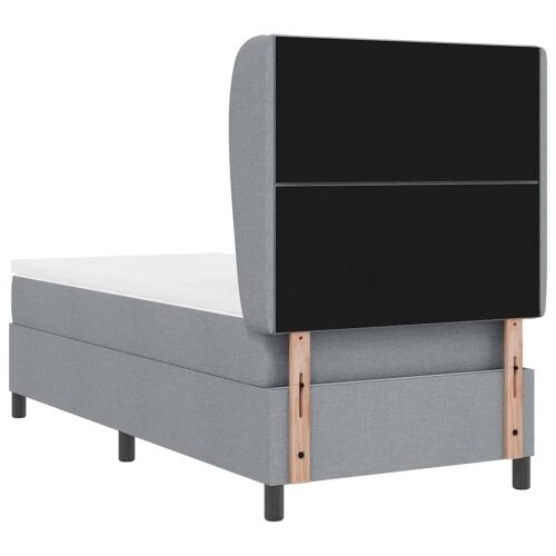 Box spring krevet Svjetlosiva 90 x 200 cm tkanina - Svjetlosiva 90 x 200 cm Dizajn s rombovima Cijena