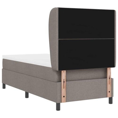 Box spring krevet Sivo-smeđa 90 x 200 cm tkanina - Sivosmeđa 90 x 200 cm Dizajn s rombovima Cijena