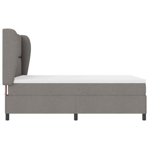 Box spring krevet Sivo-smeđa 140 x 190 cm tkanina - Sivo-smeđa 140 x 190 cm Dizajn s rombovima Cijena