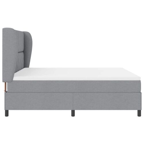 Box spring krevet Svjetlosiva 180 x 200 cm tkanina - Svjetlosiva 180 x 200 cm Dizajn s rombovima Cijena