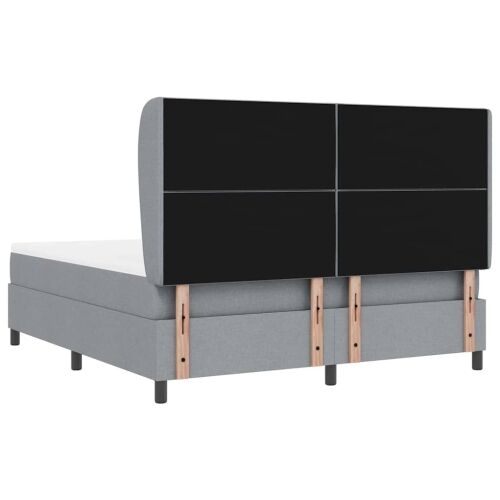 Box spring krevet Svjetlosiva 180 x 200 cm tkanina - Svjetlosiva 180 x 200 cm Dizajn s rombovima Cijena