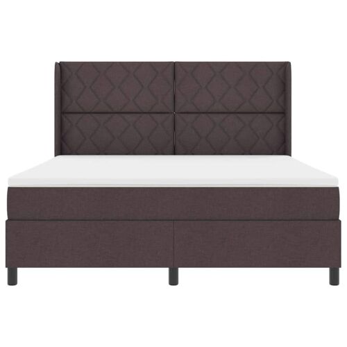 Box spring krevet Tamno smeđa 180 x 200 cm tkanina - Tamno smeđa 180 x 200 cm Dizajn s rombovima Cijena