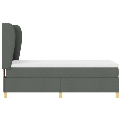 Box spring krevet Tamno siva 200 x 100 cm tkanina - Tamno siva 100 x 200 cm Prošiveno gumbima Cijena