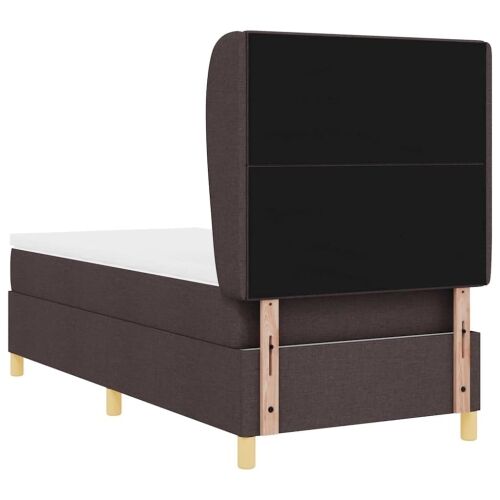 Box spring krevet Tamno smeđa 200 x 100 cm tkanina - Tamno smeđa 100 x 200 cm Prošiveno gumbima Cijena
