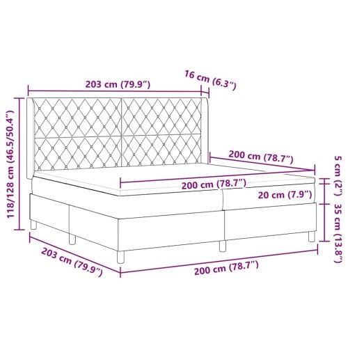 Box spring krevet Tamno plava 200 x 200 cm Baršun - Tamno plava 200 x 200 cm Kristal s dugmadima Cijena