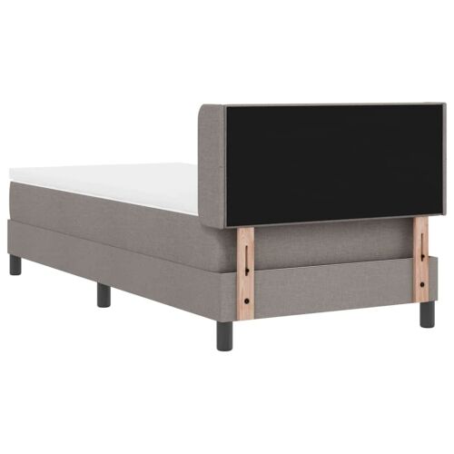 Box spring krevet Sivo-smeđa 190 x 90 cm tkanina - Sivo-smeđa 90 x 190 cm Prošiveno gumbima Cijena