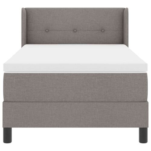 Box spring krevet Sivo-smeđa 190 x 90 cm tkanina - Sivo-smeđa 90 x 190 cm Prošiveno gumbima Cijena