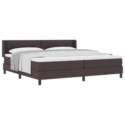 Box spring krevet Tamno smeđa 200 x 200 cm tkanina - Tamno smeđa 200 x 200 cm Prošiveno gumbima Cijena