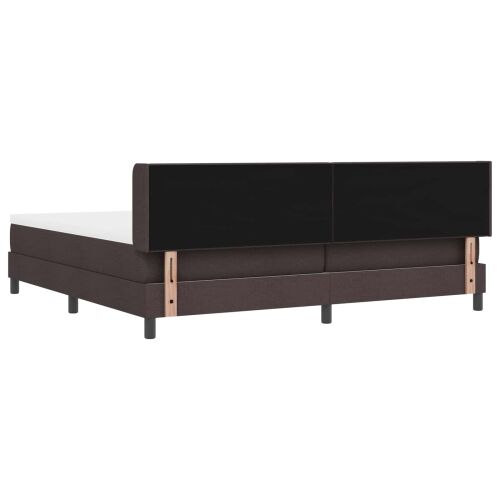 Box spring krevet Tamno smeđa 200 x 200 cm tkanina - Tamno smeđa 200 x 200 cm Prošiveno gumbima Cijena