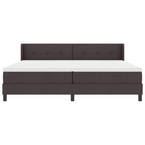 Box spring krevet Tamno smeđa 200 x 200 cm tkanina - Tamno smeđa 200 x 200 cm Prošiveno gumbima Cijena