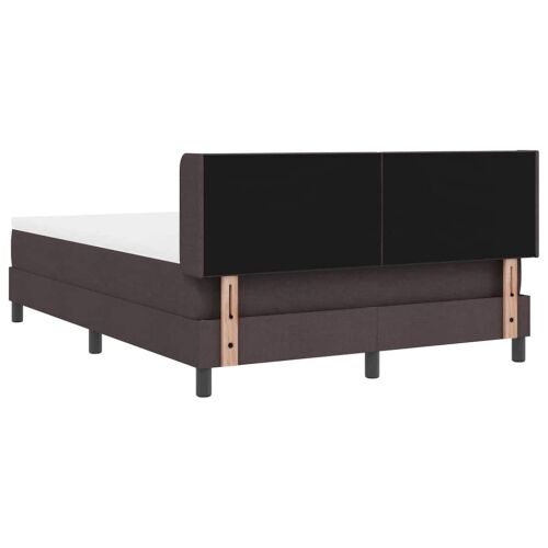 Box spring krevet Tamno smeđa 190 x 140 cm tkanina - Tamno smeđa 140 x 190 cm Dizajn s rombovima Cijena