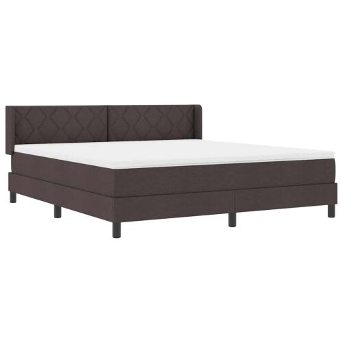 Box spring krevet Tamno smeđa 200 x 180 cm tkanina - Tamno smeđa 180 x 200 cm Dizajn s rombovima Cijena
