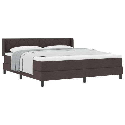 Box spring krevet Tamno smeđa 200 x 180 cm tkanina - Tamno smeđa 180 x 200 cm Dizajn s rombovima Cijena