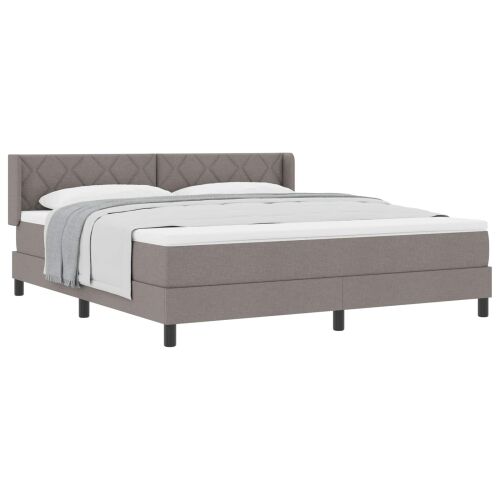 Box spring krevet Sivo-smeđa 200 x 180 cm tkanina - Sivo-smeđa 180 x 200 cm Dizajn s rombovima Cijena