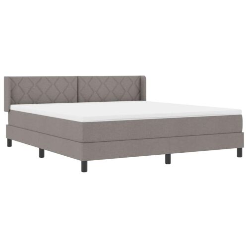 Box spring krevet Sivo-smeđa 200 x 180 cm tkanina - Sivo-smeđa 180 x 200 cm Dizajn s rombovima Cijena