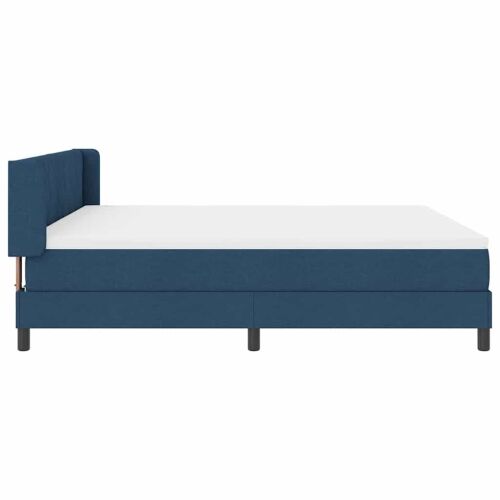 Box spring krevet s uzglavljem Plava 200 x 180 cm tkanina - Plava 180 x 200 cm Dizajn s rombovima Cijena
