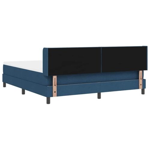 Box spring krevet s uzglavljem Plava 200 x 180 cm tkanina - Plava 180 x 200 cm Dizajn s rombovima Cijena