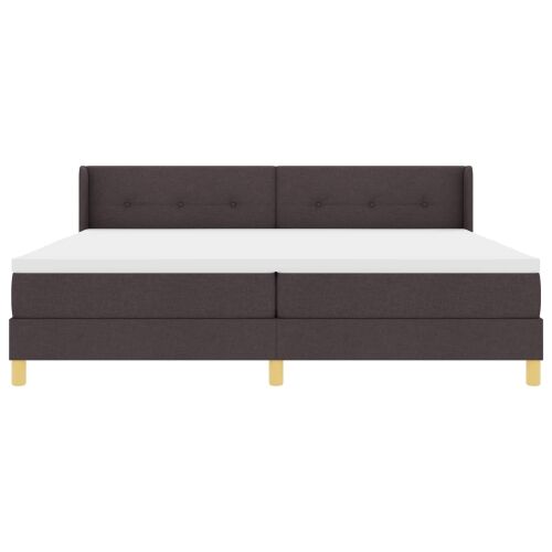 Box spring krevet Tamno smeđa 200 x 200 cm tkanina - Tamno smeđa 200 x 200 cm Prošiveno gumbima Cijena