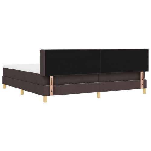 Box spring krevet Tamno smeđa 200 x 200 cm tkanina - Tamno smeđa 200 x 200 cm Prošiveno gumbima Cijena