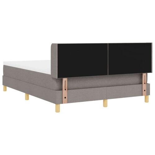 Box spring krevet Sivo-smeđa 190 x 140 cm tkanina - Sivo-smeđa 140 x 190 cm Dizajn s rombovima Cijena