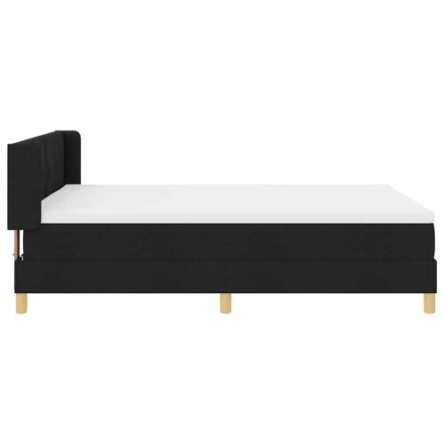 Box spring krevet s uzglavljem Crna 200 x 140 cm tkanina - Crna 140 x 200 cm Dizajn s rombovima Cijena