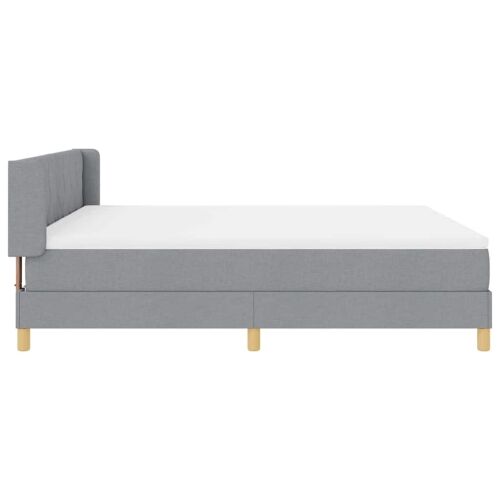 Box spring krevet Svijetlo siva 200 x 180 cm tkanina - Svjetlosiva 180 x 200 cm Dizajn s rombovima Cijena