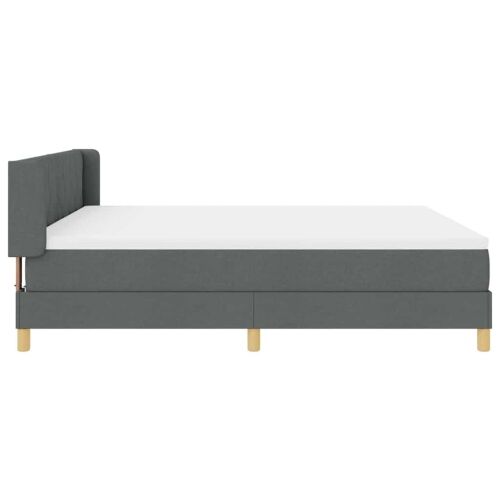 Box spring krevet Tamno siva 200 x 180 cm tkanina - Tamno siva 180 x 200 cm Dizajn s rombovima Cijena