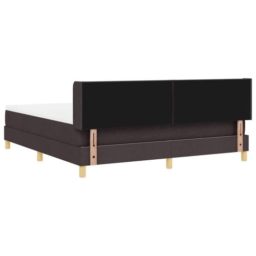 Box spring krevet Tamno smeđa 200 x 180 cm tkanina - Tamno smeđa 180 x 200 cm Dizajn s rombovima Cijena